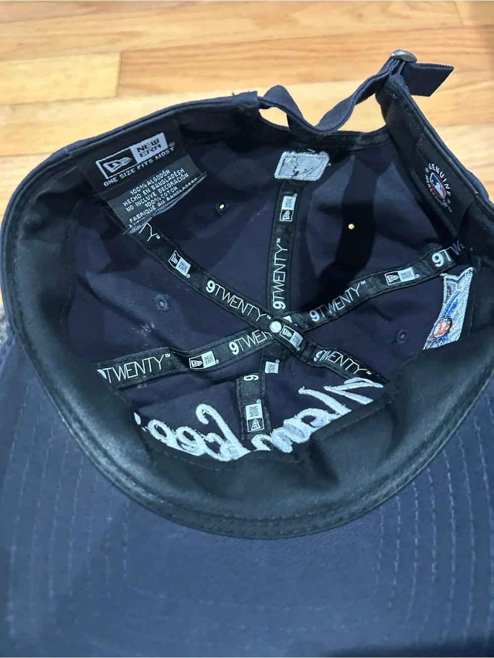 Navy Yankees 2000 WORLD SERIES Script Logo Baseball Cap